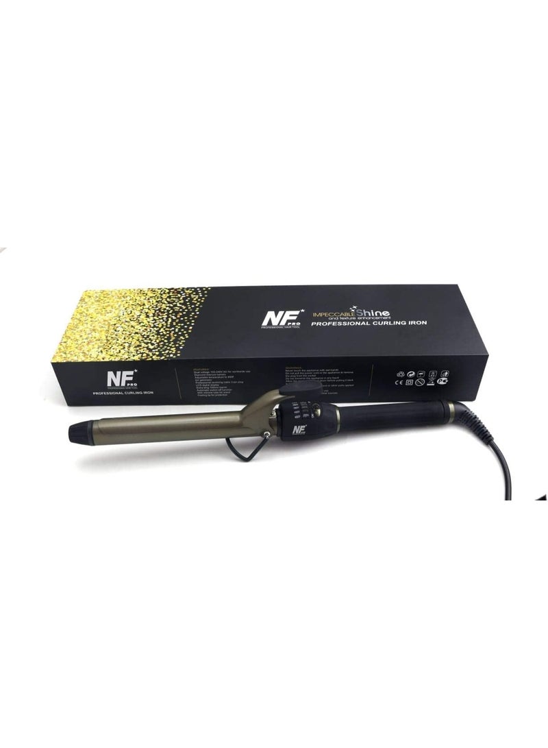 NF Pro New Force Curling Iron 19mm | Extra Long Micro-titanium Barrel 190mm, Automatic Sleep Mode - Image 1